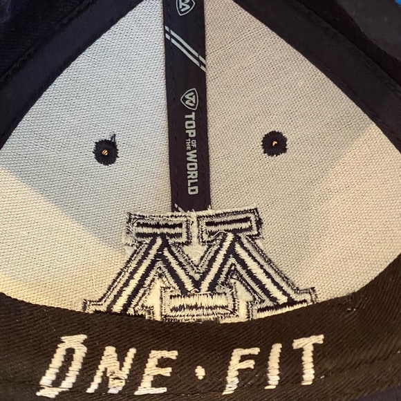 Men's Top of the World Blue Gray Minnesota Golden Gophers Team Fitted Hat - Picture 11 of 13